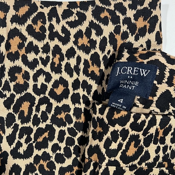 J . Crew - Winnie Pant, 4, animal print, skinny stretch - Picture 4 of 9